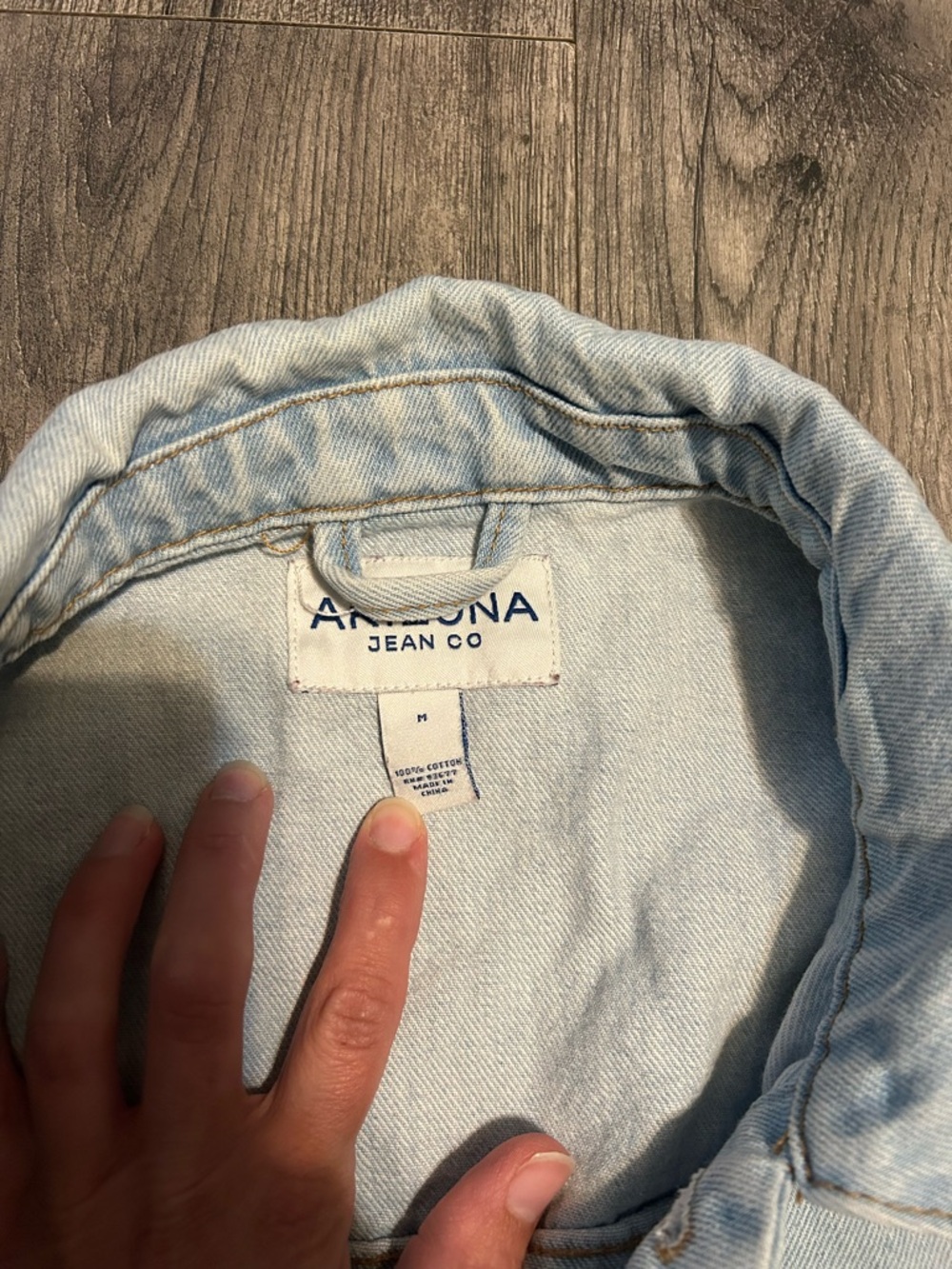 Arizona Jean Company Light Denim Trucker Jacket - Pale Blue - Picture 2 of 3